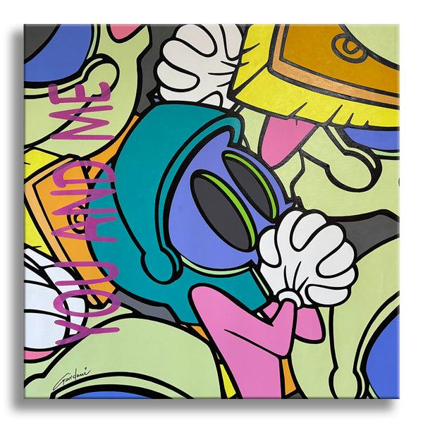 You and me Marvin the Martian - Giclee Print on Canvas or Paper