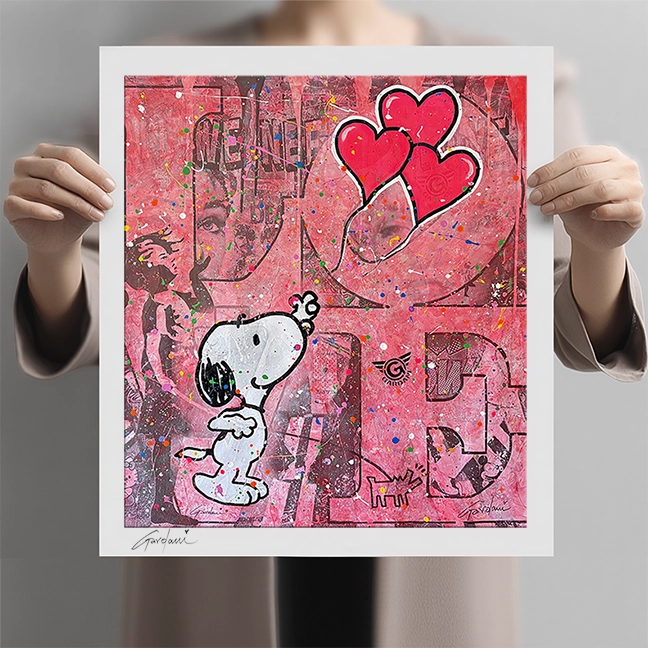 You make me Happy Snoopy - Giclee Print on Canvas or Paper